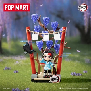 P POPMART POPMART Demon Slayer Stand Series Building Block รูป Mystery Box ของเล่นตกแต่งของขวัญ