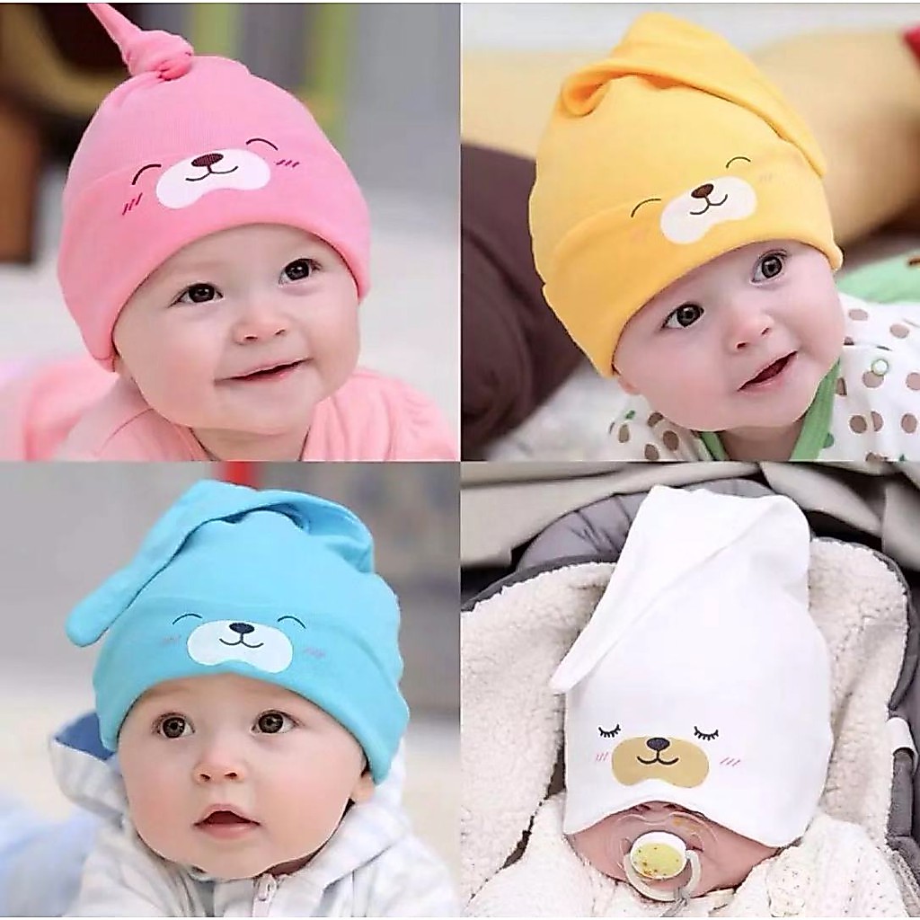หมวกบีนนี่เด็ก หมวกเด็ก ทรงหมีน่ารัก กันหนาว ใส่อบอุ่น สำหรับเด็กแรกเกิด เด็กวัยหัดเดิน