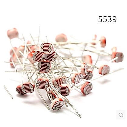 ตัวต้านทานโฟโต้รีซิสเตอร์ LDR 5 มม. x 5539 ขายส่ง ขายปลีก 20 ชิ้น