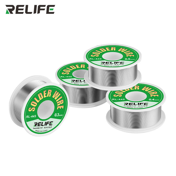 ลวดบัดกรี Relife RL-445 ใช้สำหรับซ่อมโทรศัพท์มือถือ ลวดตะกั่ว 0.3mm./0.4mm./0.5mm./0.6mm ตะกั่วบัดกรี 25g บัดกรีคุณภาพดี