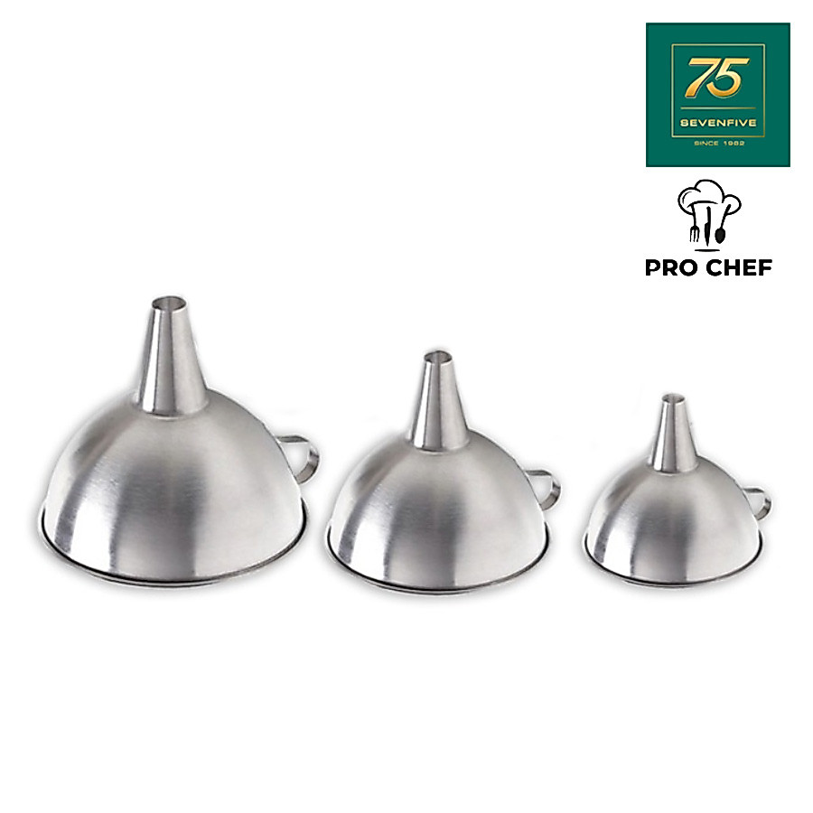 PRO CHEF กรวยกรอกน้ำ กรวยกรองอาหาร กรวยสแตนเลส PRC1-BK-FNLR