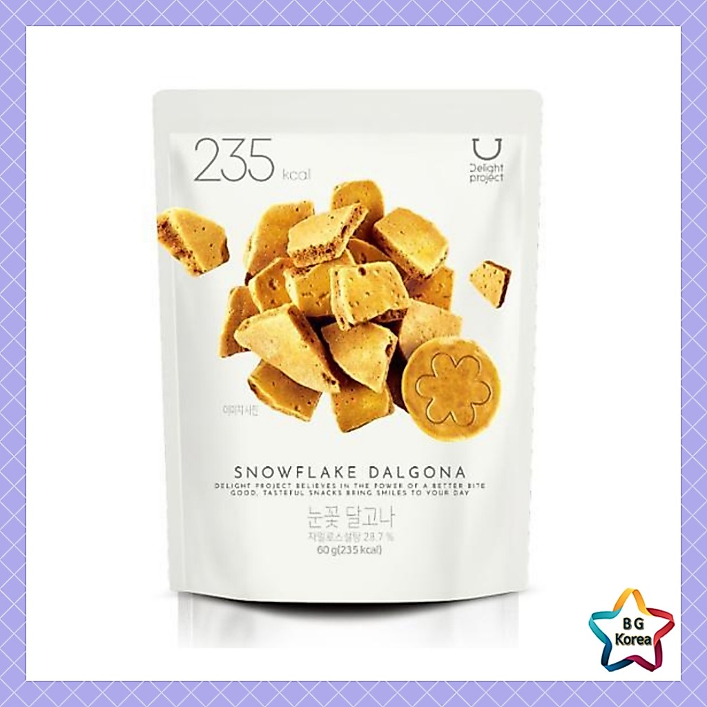 Delight Project Flower Dalgona Candy 60g / ของว่างยอดนิยมแบบดั้งเดิมของเกาหลี