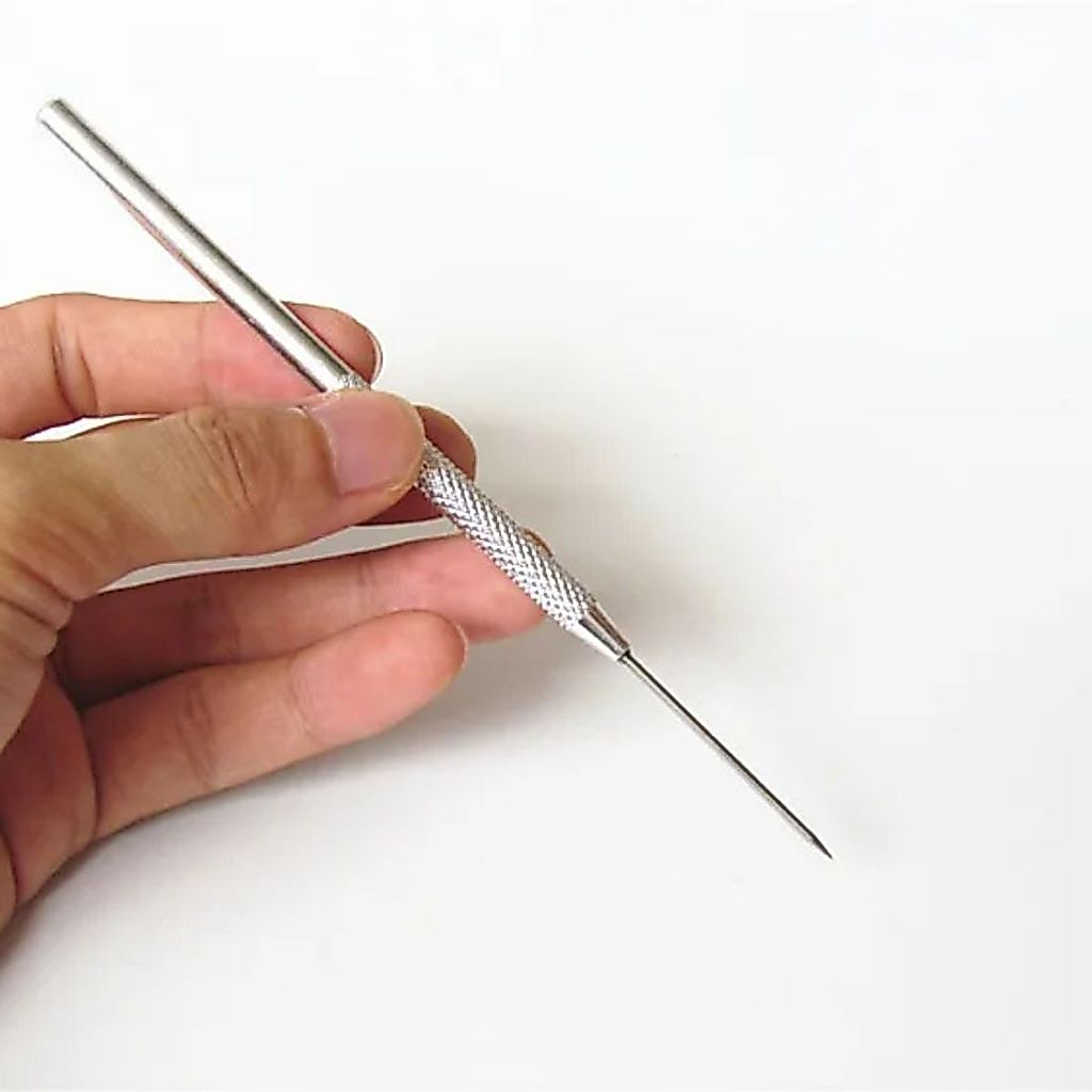 B-9 เข็มปลายแหลมด้ามอลูมิเนียม ใช้ตกแต่งงานปั้นดิน ปูน ดินเหนียว ดินน้ำมัน ขี้ผึ้ง