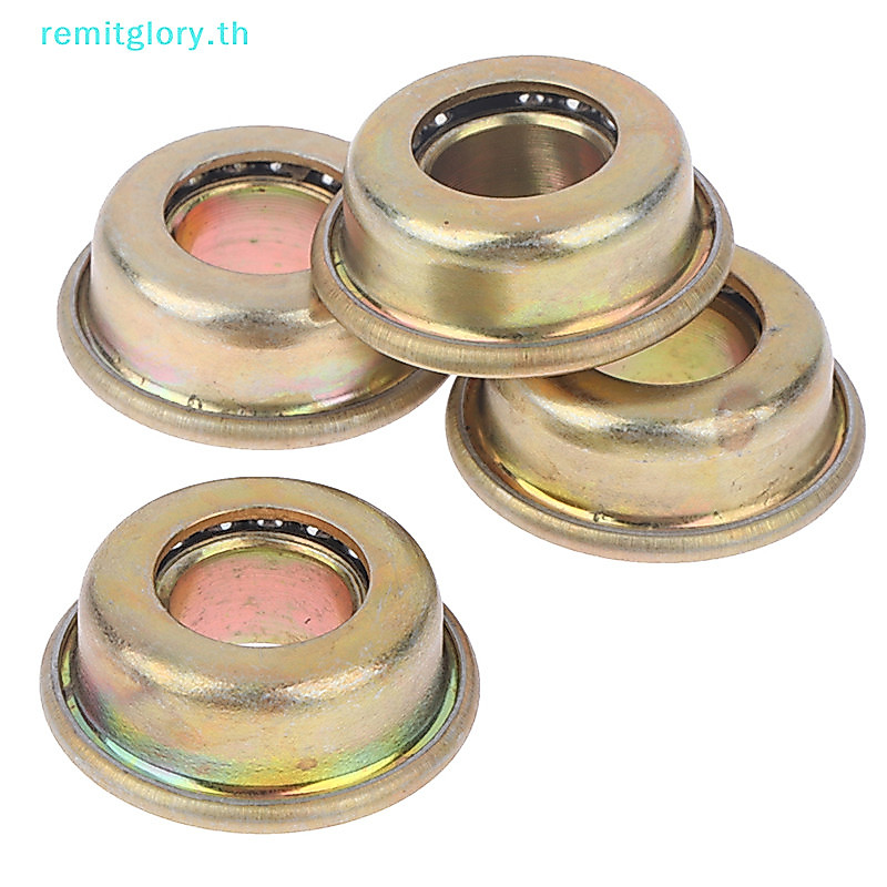 Remitglory 4 ชิ้นรถเข็นแบริ่งรถเข็นด้านหน้าส้อมเข็มขัด Along แบริ่งชามคู่นูนไม่มาตรฐานปั๊มหนังหุ้มปลายลึงค์แบริ่ง TH