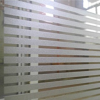 1M Stripe Frosted Self-Adhesive Glass Film Office Bathroom Door Window Decoration Sticker