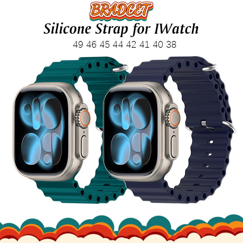 สายนาฬิกาซิลิโคนสำหรับ สมาร์ท for Smart Watch SE Ultra 3 2 49มม. Series 11 10 9 8 7 6 IWatch 46 44 40 45 42มม. สายนาฬิกา