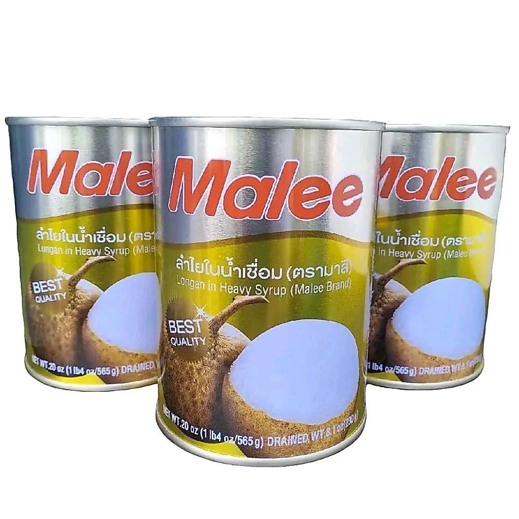Malee มาลี ลำไยในน้ำเชื่อม ปริมาณ565กรัม×3กระป๋อง คัดสรรลำไยเนื้อแน่น รสหวานชื่นใจ