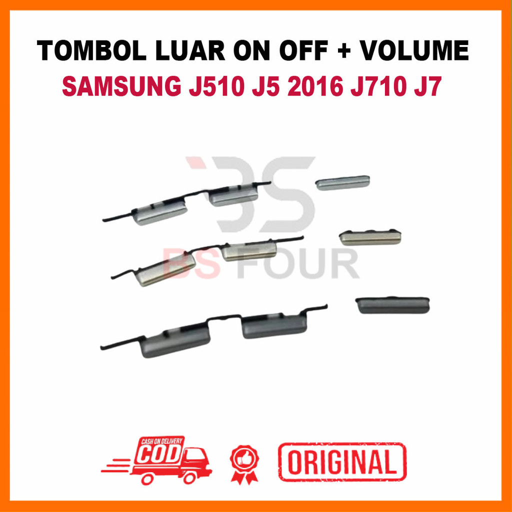 TOMBOL OUTER ปุ่มปิด + ปริมาณ SAMSUNG J510 J5 2016 J710 J7 2016
