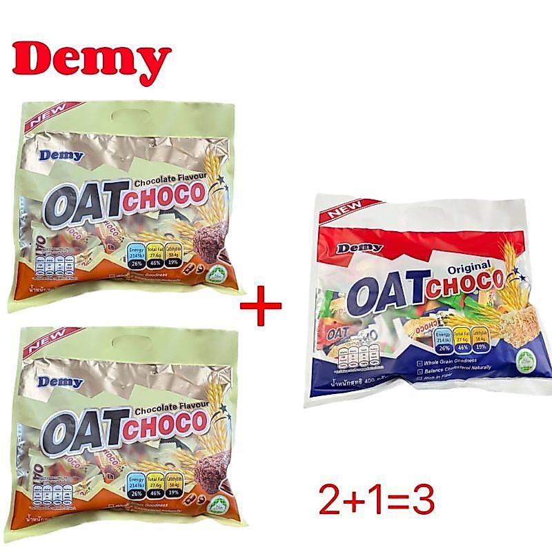 ขนมข้าวโอ๊ตเซ็ท2แถม1 รสช็อกโกแลตและนม (ขนาด 400 กรัม)