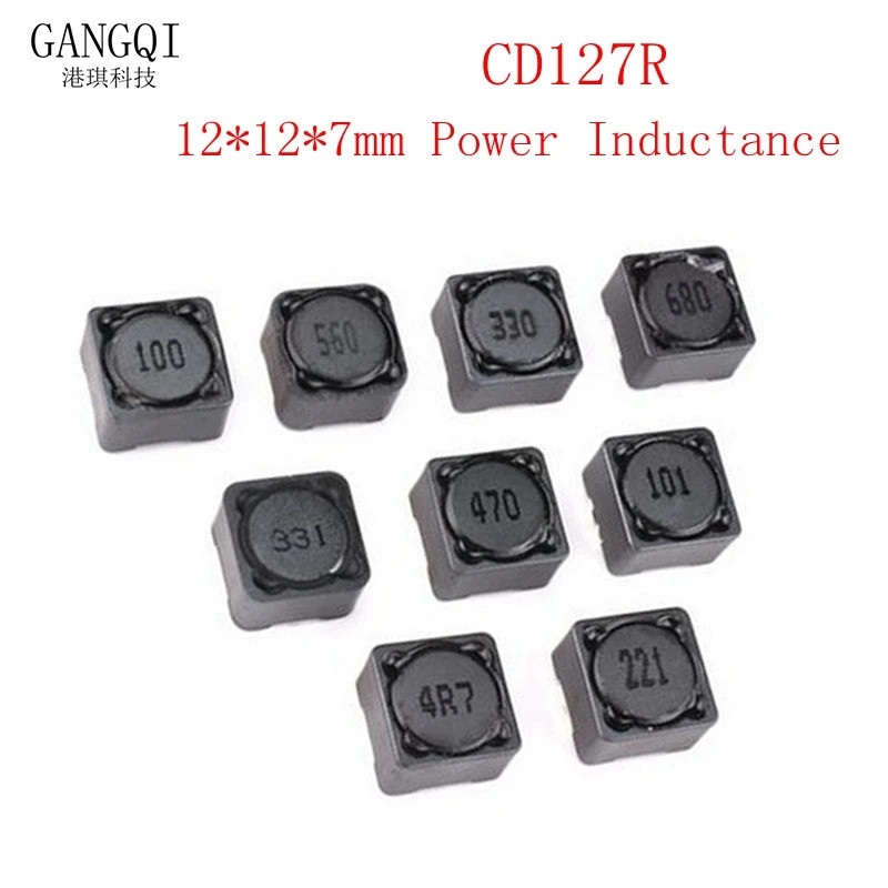 10PCS 12*12*7 มม.เหนี่ยวนํา CD127R CD127 Shielded Inductor SMD Inductor 2.2/3.3/6.8/10/15/22/33/47/5
