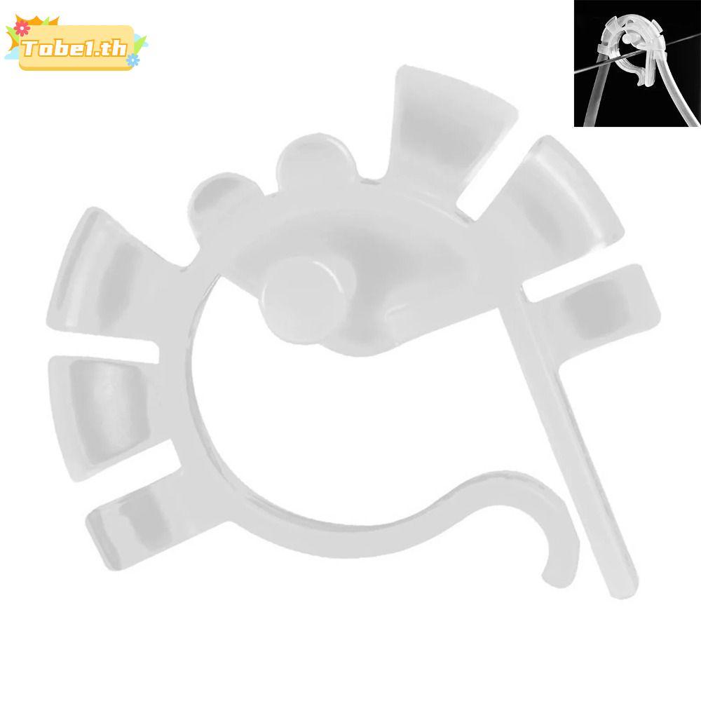 TOBE1 2 ชิ้น Fish Tank Air Tube Fixing Clip, U รูปคลิปโปร่งแสง Aquarium Air Tube Holder คลิป, มัลติฟ