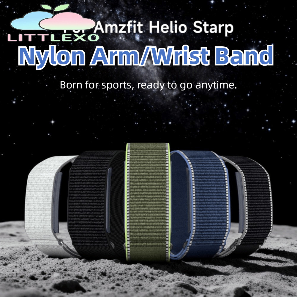 LITTLEX Fitness Tracker Strap, Adjustable Loop Design Sport Band Bicep Band, Nylon Breathable สายรัดข้อมือสําหรับ Amazfit Helio Strap