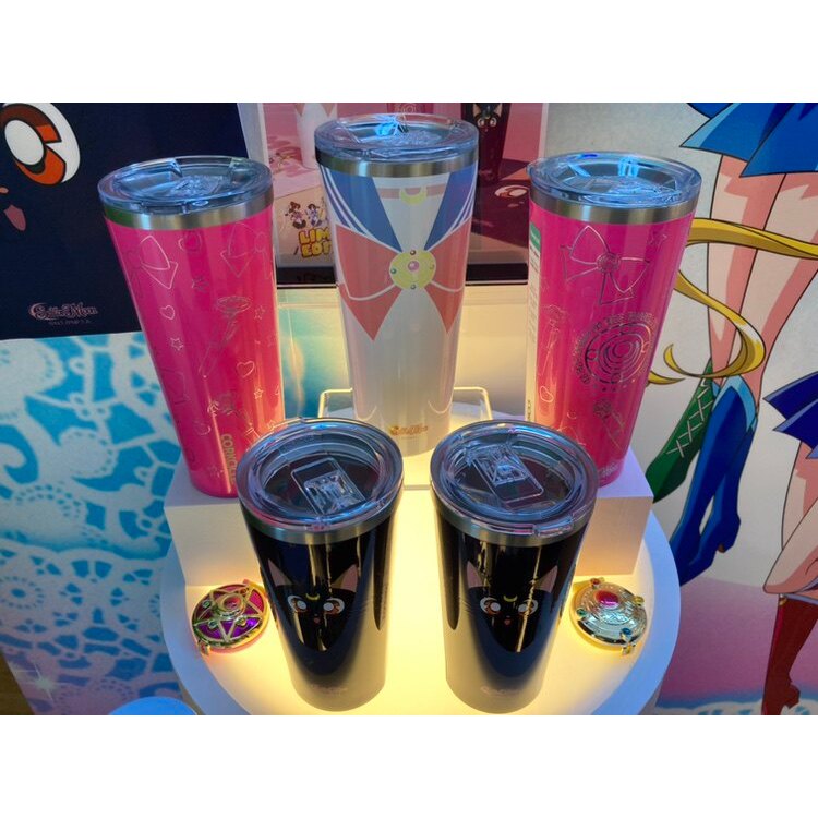 Thailand Limited orccl Sailor Moon Co-Branded Stainless Steel Cup Water Cup Barbie Pink Luna