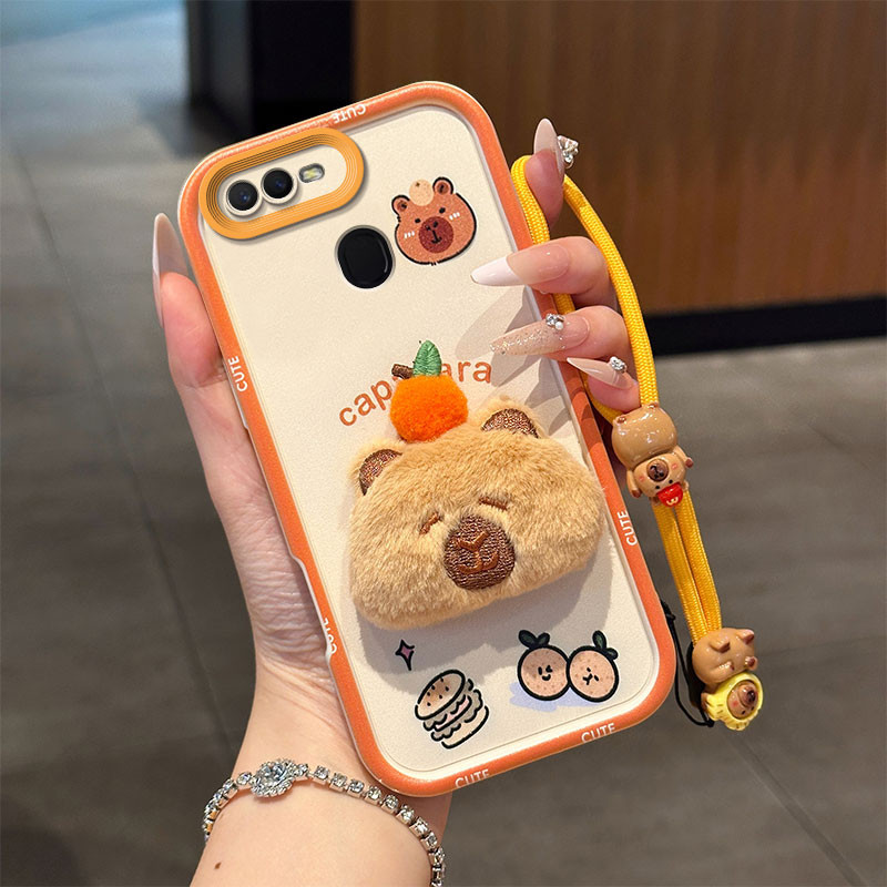 เคส OPPO A5s เคส OPPO A7 เคส OPPO A12 เคส OPPO F9 เคส OPPO F9 Pro เคส Kapibala สามมิติตุ๊กตาตุ๊กตาน่