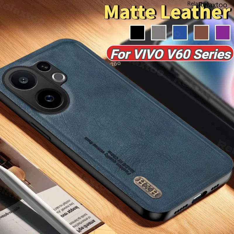 ปลอกสําหรับ VIVO V60 V 60 VIVOV60 V60VIVO 5G 2025 Matte หนังผู้ถือแม่เหล็กซิลิโคนนุ่มเคสโทรศัพท์กันก