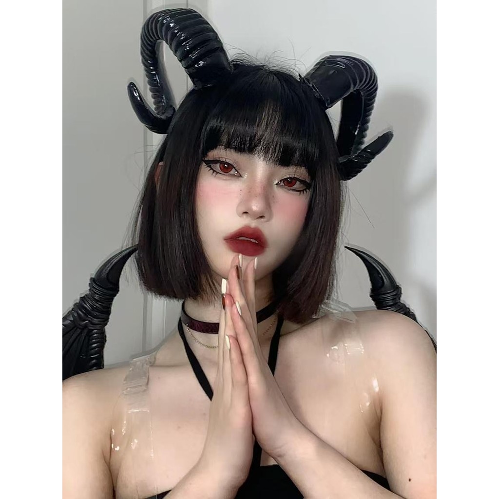 ฮาโลวีน Headwear ปีศาจฮอร์นแถบคาดศีรษะหญิงคอสเพลย์ Hairpin วันหยุดแต่งตัว Photo Props อุปกรณ์เสริม [