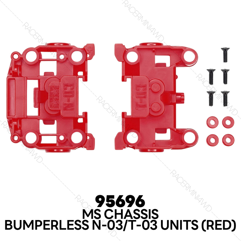 TAMIYA 95696 MS Bumperless N-03/T-03 Units (Red)