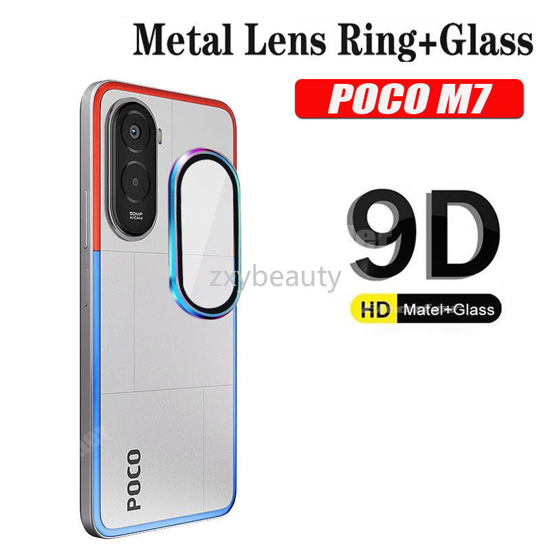 สําหรับ Xiaomi POCO M7 2025 4G 5G ตัวป้องกันเลนส์กล้องสําหรับ Mi POCOM7 กลับเลนส์โลหะป้องกันแหวนฝาครอบ