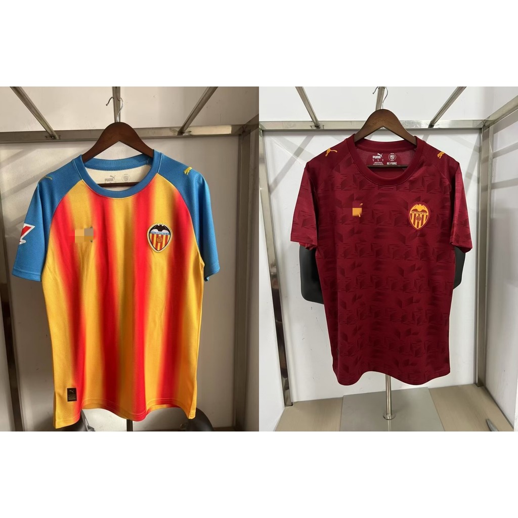 เสื้อฟุตบอลเหย้า Valencia CF แบบมีตัวเลือกชื่อและหมายเลขที่ปรับแต่งได้ คุณภาพสูง