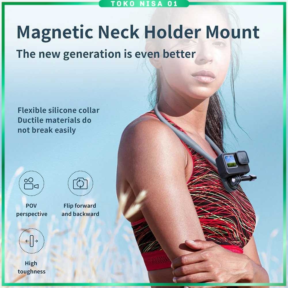 TELESIN ที่ยึดคอแม่เหล็กสําหรับสมาร์ทโฟน GoPro - TE-HNB-002