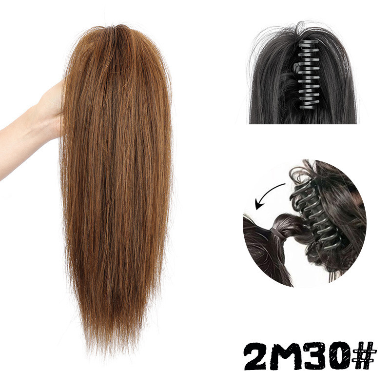 【ซื้อ 1 แถม 1】วิกผมหางม้าตรง 35 ซม. - ต่อผมหางม้าสูงสังเคราะห์พร้อมคลิปก้ามปูสําหรับผู้หญิงแฟชั่น - รูปที่ 7