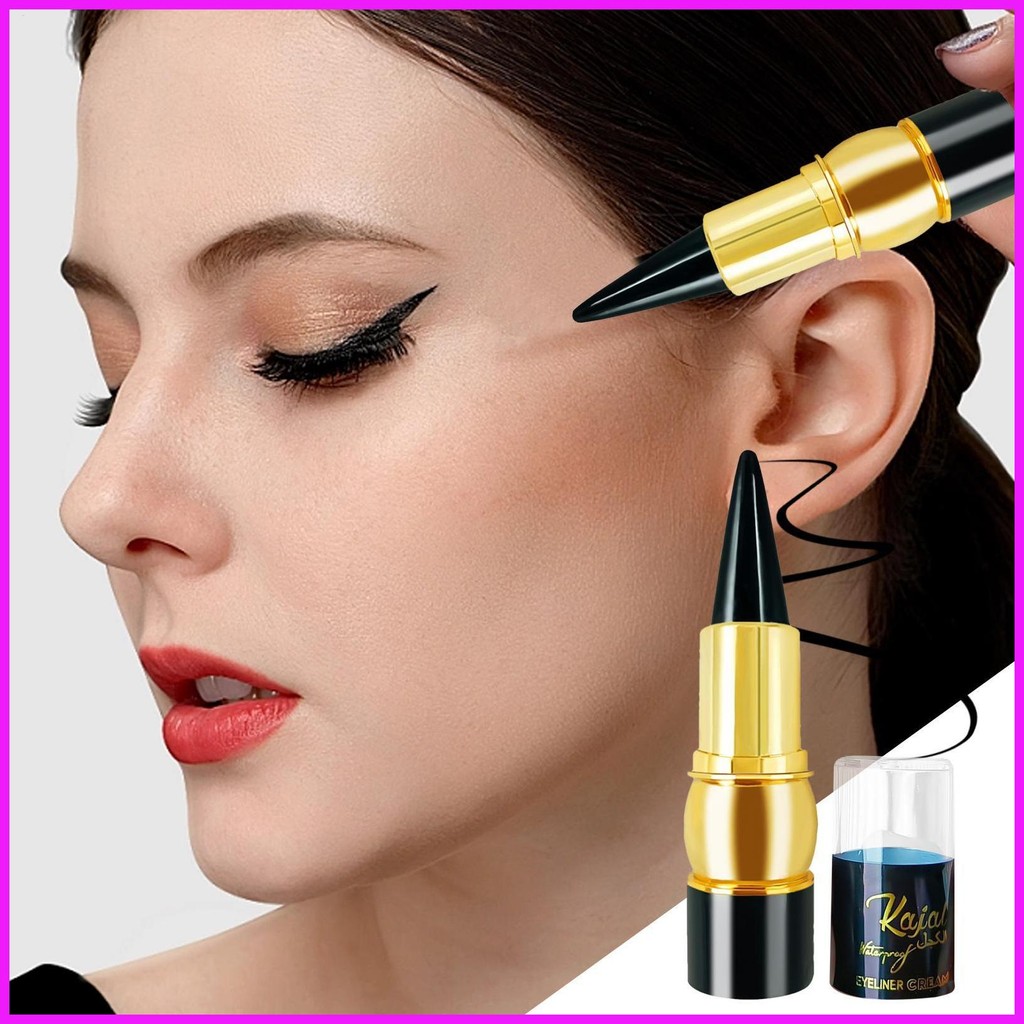 Fine Gel Eye Pencil Smudge-Proof Eye Liner Eye Liner Gel Pencil Sweatproof Non-smudgeing Matte Black