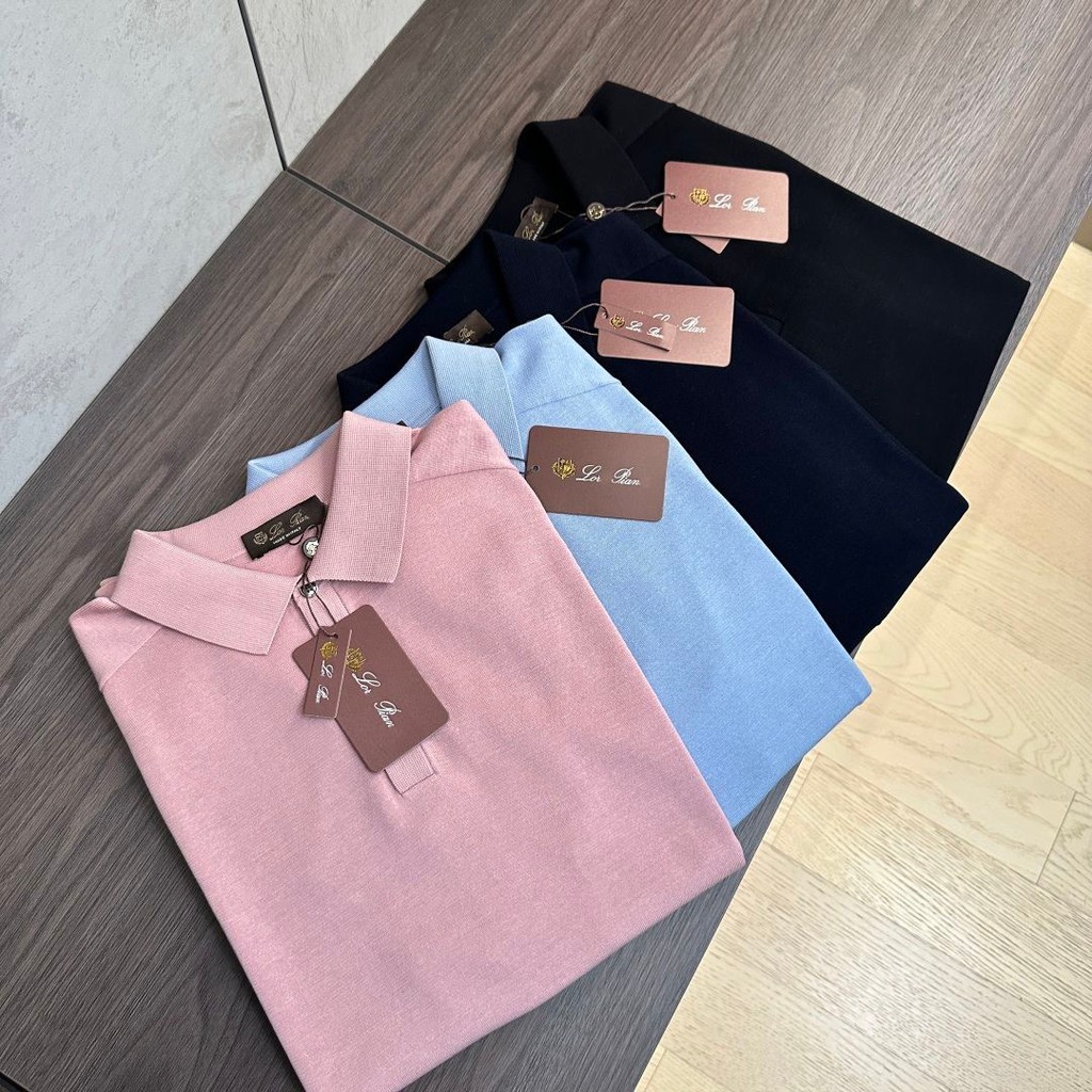 ER5B Italy*Loro*LP Italy25Summer New Men's Casual Business Versatile Men's Turn-Down Collar Short Sl