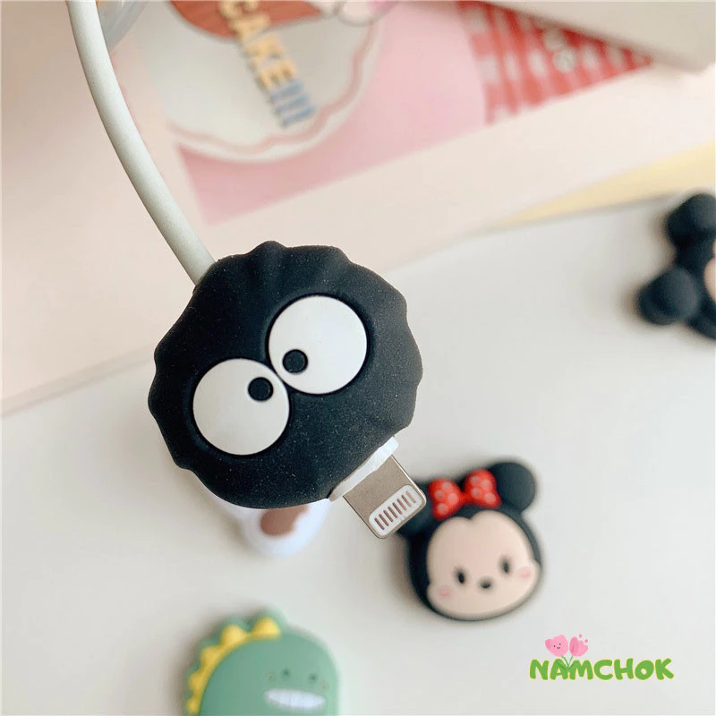【NK】ฝาครอบป้องกันสายเคเบิลข้อมูลการ์ตูนมอนสเตอร์ตัวน้อยปลอกซิลิโคนตัวจัดระเบียบสายไฟซิลิโคนฝาครอบป้องกันสายข้อมูล thumbnail 4