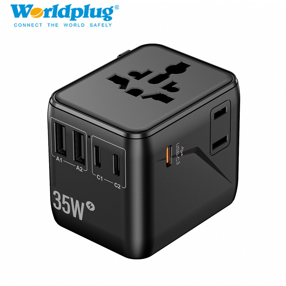 PD35W万国转换器全球通用旅行转换插头插座无线快充适用苹果充电