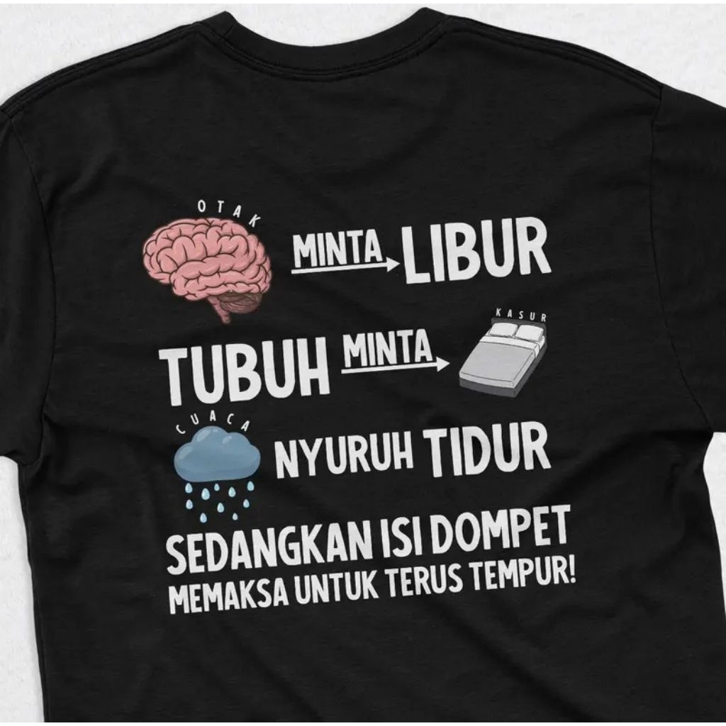 Holiday Minta Brain เสื้อยืด / เสื้อสมอง Minta Holiday Mina Body Sleep Sleep Sleep Sleep Make Your P