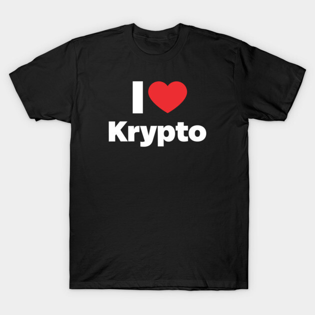 เสื้อยืด Vintage I love Krypto T-Shirt แท้ Cotton 100% สินค้ามาใหม่ เสื้อกีฬา แขนสั้น หลวม สีพื้น