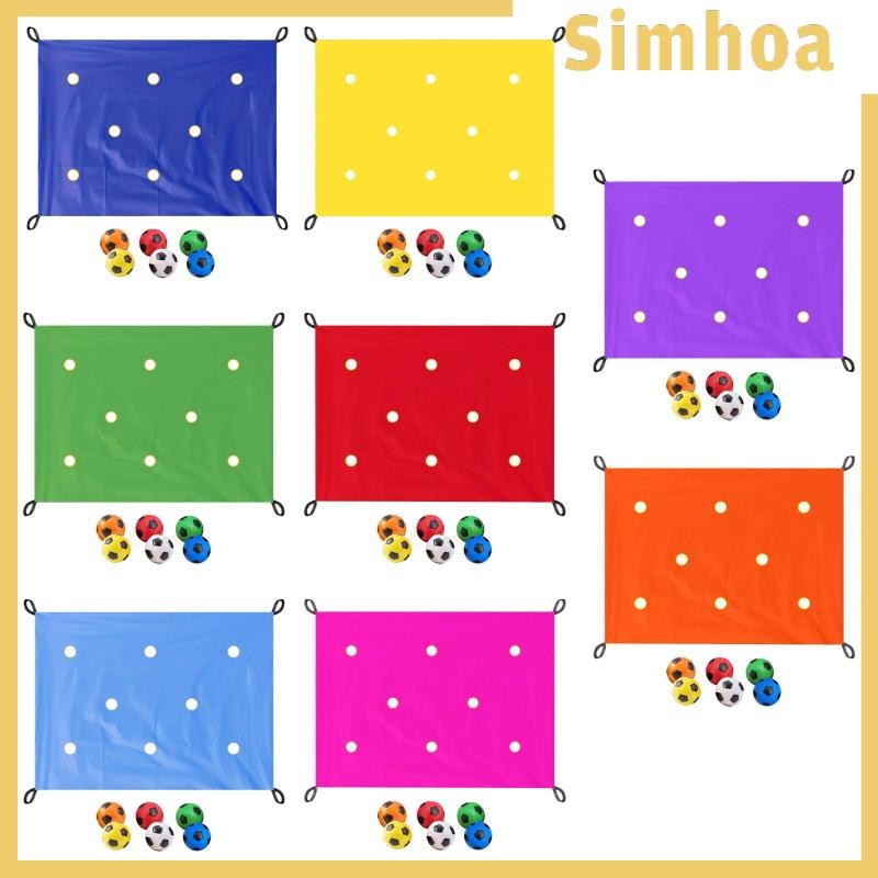 [SIMHOA] Hole Tarp Team Building Game การเรียนรู้เกมอาคารทีมสนุก 6 PU Balls Team Cohesion School Stu