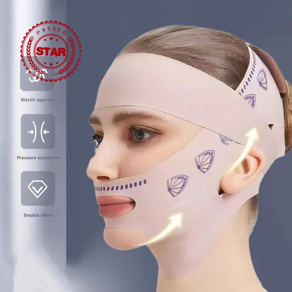 WUMI Facial V Shape เข็มขัด Triple Pressure V-face Mask Face Asolabial Face พับหน้ากาก Sleep Beauty 