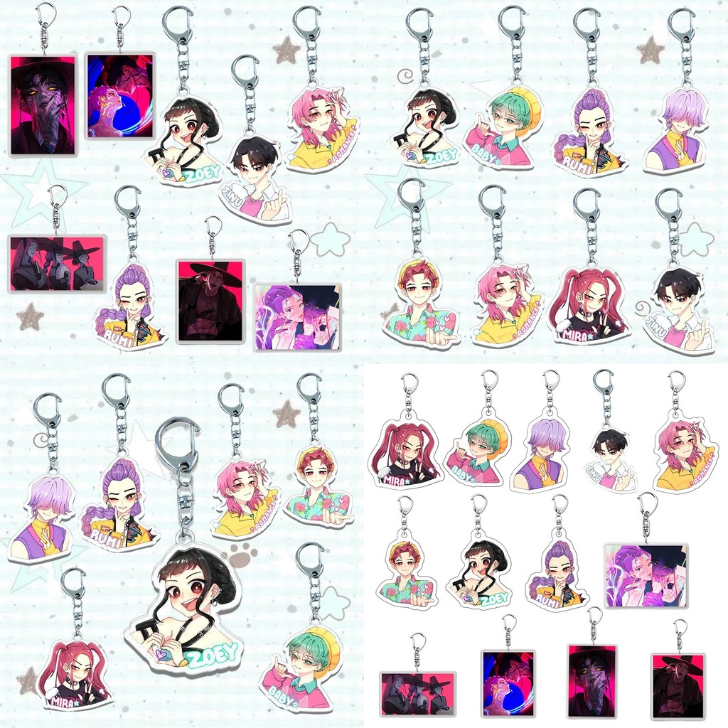 Kpop Demon Hunter Keychian Keychian สําหรับกระเป๋า Kpop Photocard ผู้ถืออุปกรณ์เสริมอัลบั้มรูป Acces
