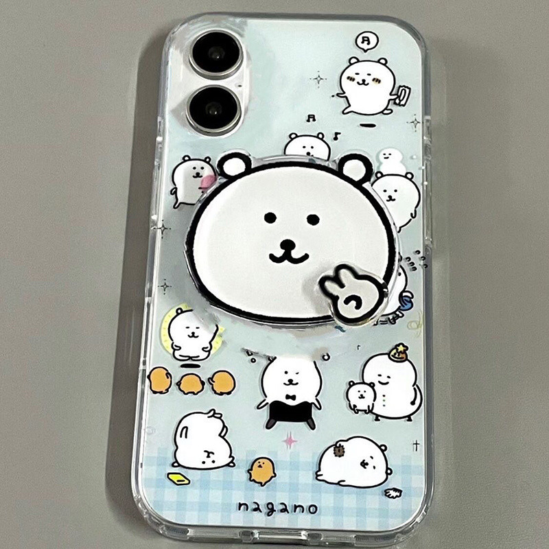 [People Collection] Full Screen Self-Laughing Bear Apple promax Phone Case iphonePlus รวมทุกอย่าง x 