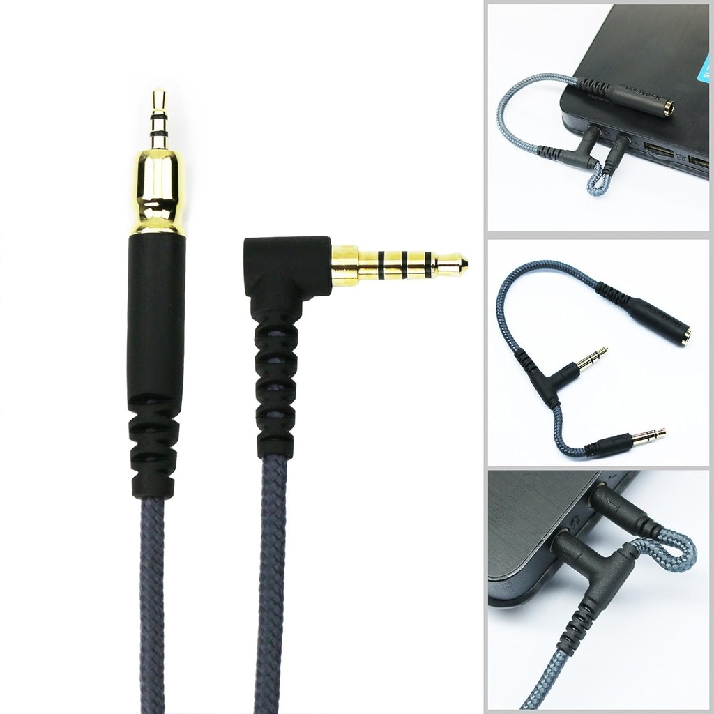 NewFantasia สายสัญญาณเสียงทดแทนเข้ากันได้กับเกม Sennheiser ONE, เกม Zero, PC 373D, PC 37X, GSP 350, 