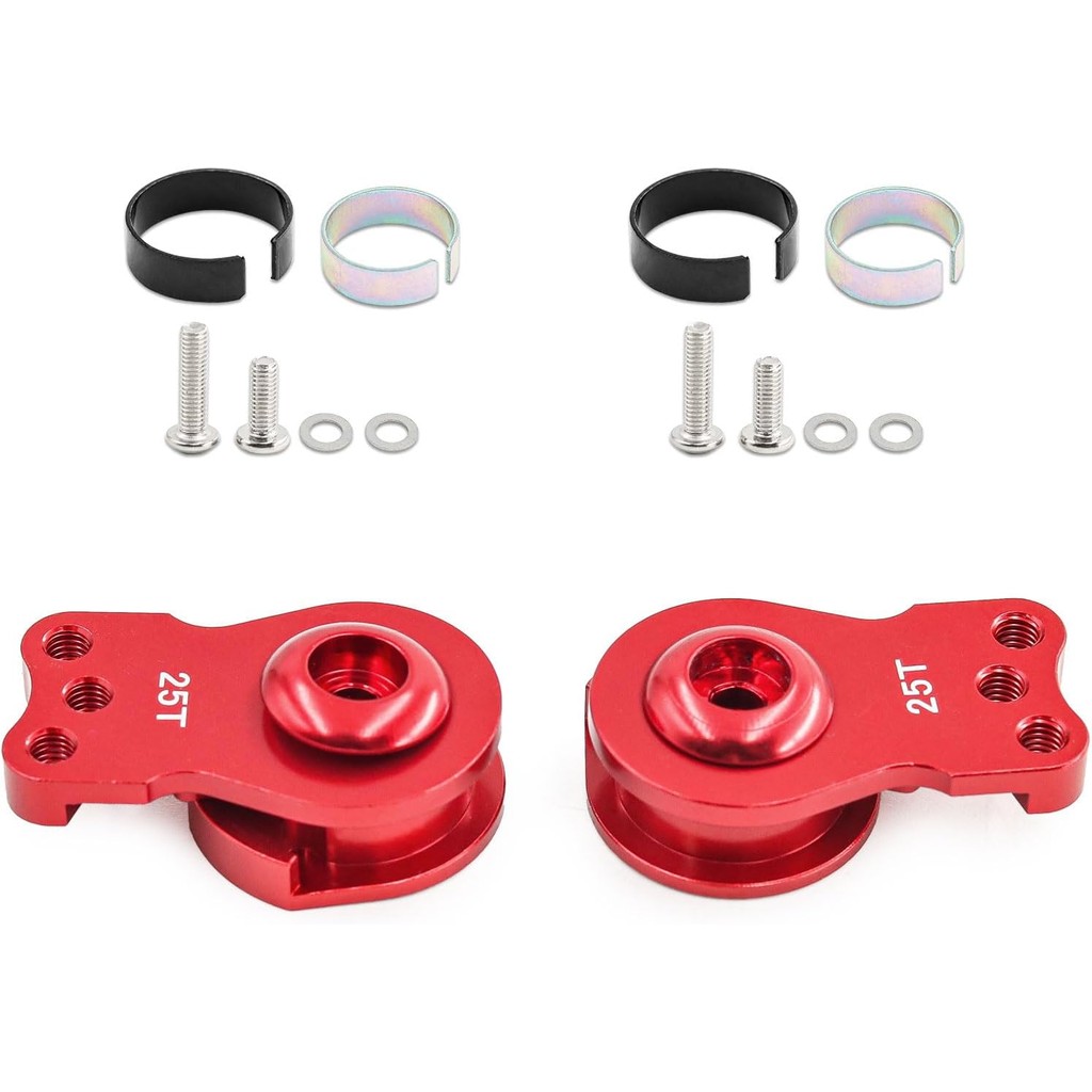 2PCS อลูมิเนียม 25T ปรับ Servo Saver High-Torque Servo Arm ใช้งานร่วมกับ 1/10 Traxxas TRX4 TRX6 SCX1