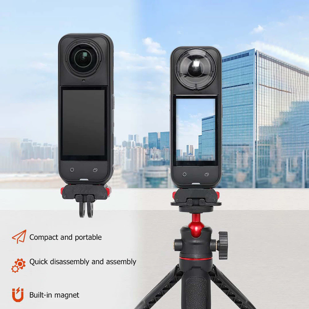 ปลดเร็ว เหมาะสําหรับ Insta360 X5/Ace Pro2/Ace/Ace Pro โลหะแม่เหล็ก Dual Mount 1/4 เกลียว Action กล้องอุปกรณ์เสริม thumbnail 3