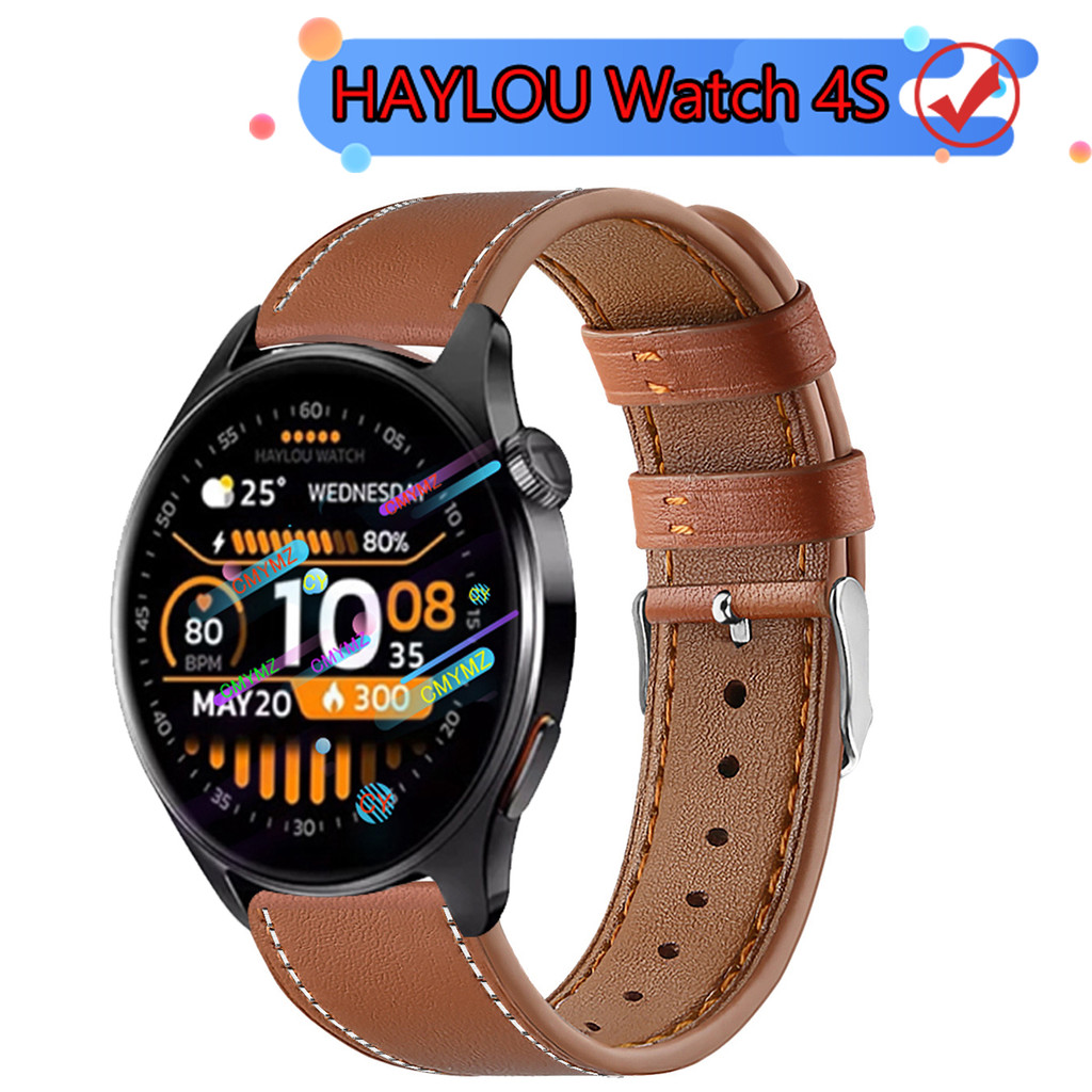 HAYLOU Watch 4S Smart Watch Strap สายหนัง HAYLOU Watch 4S Strap สายรัดข้อมือกีฬา
