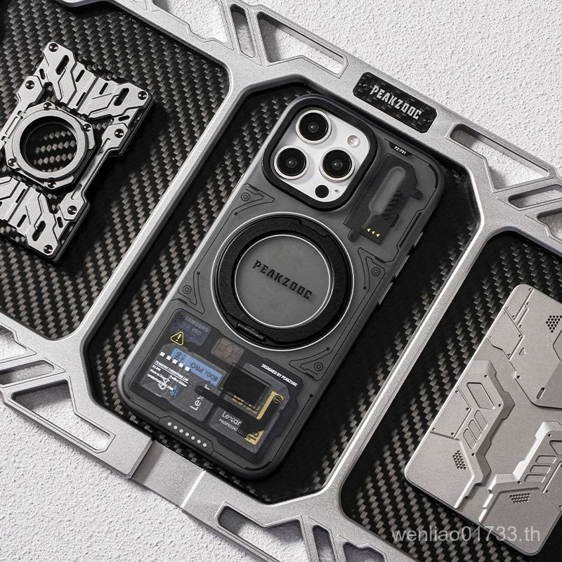Jizaoshe Cyberpunk Phone Case เหมาะสําหรับ iPhone1516Promax Memory Card Storage เคสป้องกัน