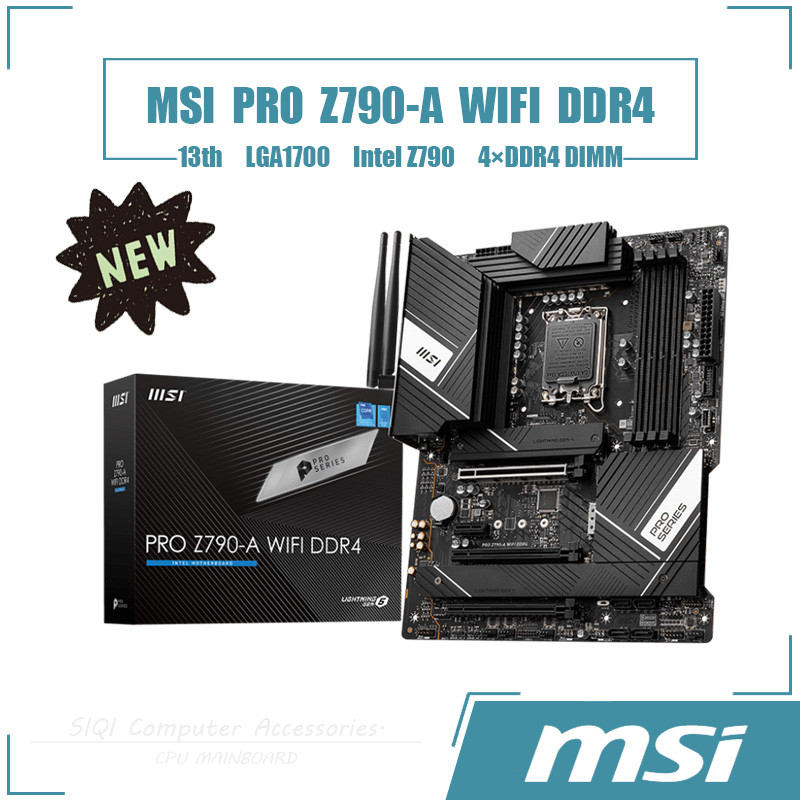 [ใหม่] MSI PRO Z790-A WIFI DDR4 เมนบอร์ด 4DDR4 DIMM Intel Z790 LGA1700 เดสก์ท็อปเมนบอร์ด