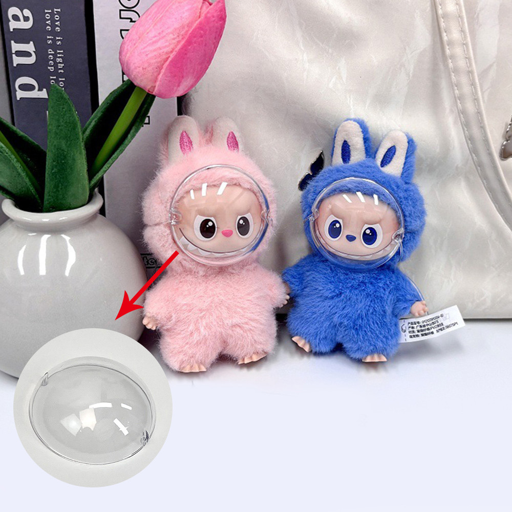 ตุ๊กตาอุปกรณ์เสริมป้องกันกรณีฝุ่นและสิ่งสกปรกหลักฐานหน้ากากโปร่งใสมินิอะคริลิป้องกันใบหน้าปกทนใบหน้ารอยขีดข่วนตุ๊กตา