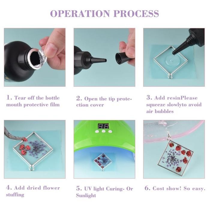 UV Hard Resin/DIY เรซิ่นใส/อัลตราไวโอเลตเรซิ่นสําหรับงานฝีมือ DIY - 25g