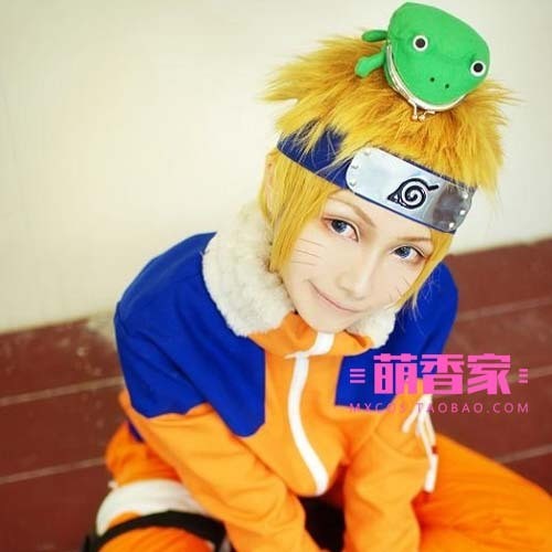 Moe Xiangjia Naruto Uzumaki Naruto วิกผมไหมอุณหภูมิสูง Naruto คอสเพลย์วิกผมสั้น