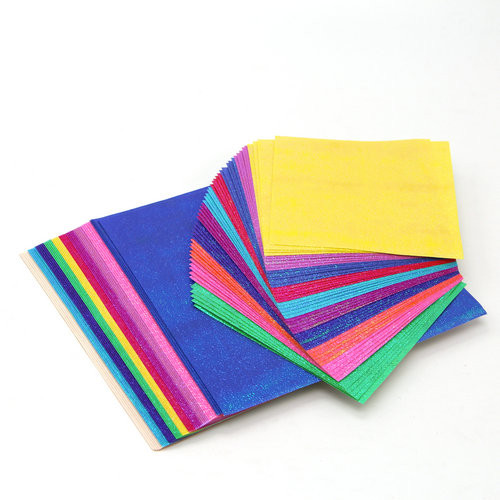 กระดาษมุก Handmade Origami พันกระดาษเครน Origami Pearl Rose Origami กระดาษด้านเดียว 15X15 ซม.