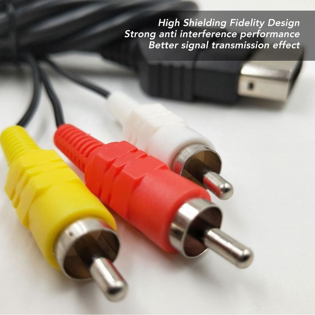 Ruba888-ph เกมคอนโซลสาย AV ยืดหยุ่น 5.9 ฟุตวิดีโอเสียง HD สําหรับทีวี