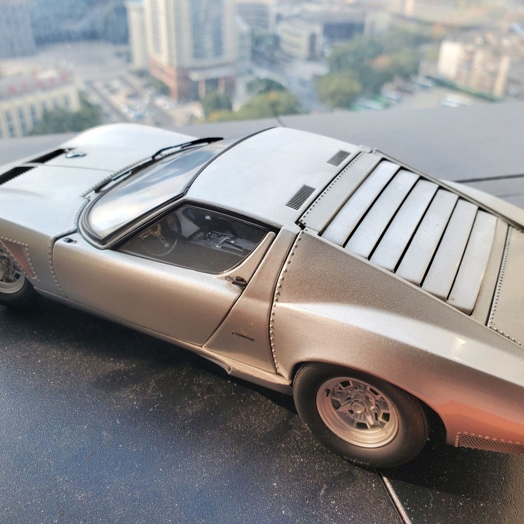 1 18 Jingshang Lamborghini Mull SVJ Silver Alloy Full Open Loose Bag Miura Jota SVJ