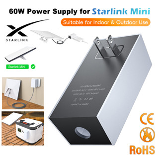 Starlink Mini US Plug Wall Charger 60W เปลี่ยนแหล่งจ่ายไฟ 30…