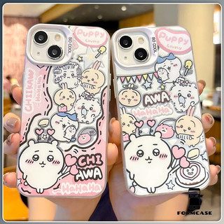 สำหรับ เคสไอโฟน13 11 12iPhone 14 16 15PROMAX X XSMAX XR 7/8PLUS chiikawa จับมือเคสโทรศัพท์ภาพวาดน่ารัก จัดส่งจากประเทศไท