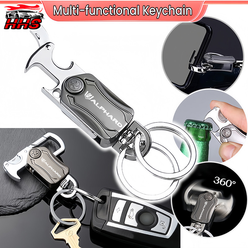 พวงกุญแจ Toyota Alphard Fidget Cube Gyro อัพเกรดอเนกประสงค์ 4 in 1 360°อุปกรณ์เสริมแหวนกุญแจรถแบบหมุ